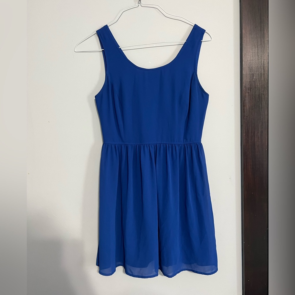 Blue Chiffon Dress Fancy